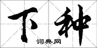 胡問遂下種行書怎么寫