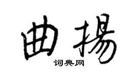 王正良曲揚行書個性簽名怎么寫