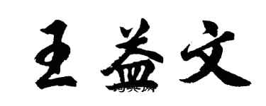 胡問遂王益文行書個性簽名怎么寫