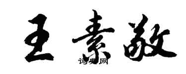 胡問遂王素敬行書個性簽名怎么寫