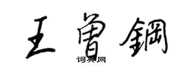 王正良王曾鋼行書個性簽名怎么寫