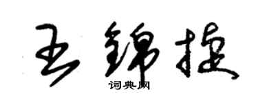 朱錫榮王錦捷草書個性簽名怎么寫