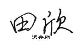 駱恆光田欣行書個性簽名怎么寫
