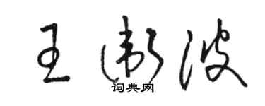 駱恆光王衛波草書個性簽名怎么寫