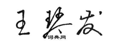 駱恆光王琴發草書個性簽名怎么寫