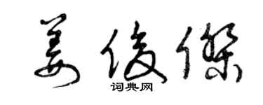 曾慶福姜俊傑草書個性簽名怎么寫