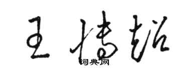 駱恆光王博超草書個性簽名怎么寫