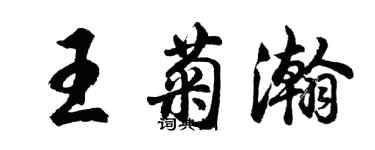 胡問遂王菊瀚行書個性簽名怎么寫