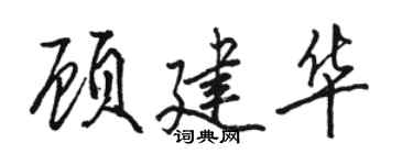 駱恆光顧建華行書個性簽名怎么寫