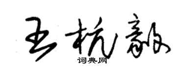 朱錫榮王杭毅草書個性簽名怎么寫