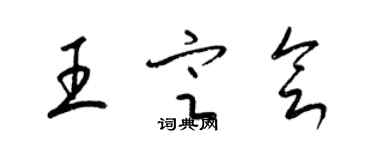 梁錦英王定會草書個性簽名怎么寫