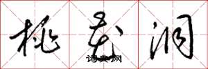 梁錦英桃花洞草書怎么寫