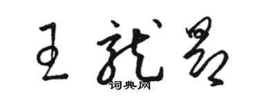 駱恆光王龍昂草書個性簽名怎么寫