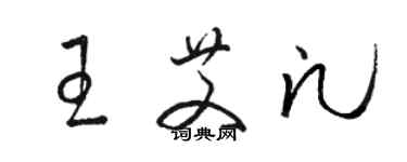 駱恆光王艾凡草書個性簽名怎么寫