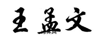 胡問遂王孟文行書個性簽名怎么寫