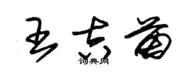 朱錫榮王吉苗草書個性簽名怎么寫