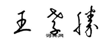 梁錦英王孝勝草書個性簽名怎么寫