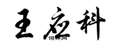 胡問遂王應科行書個性簽名怎么寫