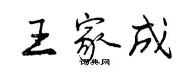 曾慶福王家成行書個性簽名怎么寫