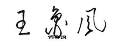 駱恆光王魯風草書個性簽名怎么寫