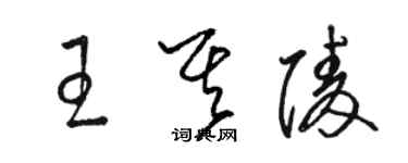 駱恆光王其陵草書個性簽名怎么寫