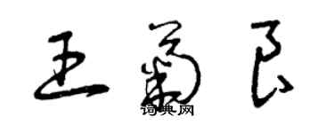 曾慶福王菊良草書個性簽名怎么寫