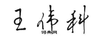 駱恆光王偉科草書個性簽名怎么寫