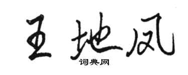 駱恆光王地鳳行書個性簽名怎么寫