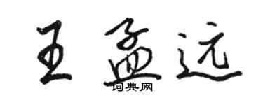 駱恆光王孟遠行書個性簽名怎么寫