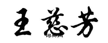 胡問遂王慈芳行書個性簽名怎么寫