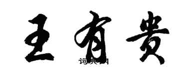 胡問遂王有貴行書個性簽名怎么寫