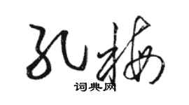 駱恆光孔梅草書個性簽名怎么寫