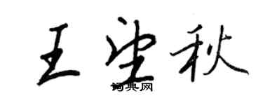 王正良王望秋行書個性簽名怎么寫