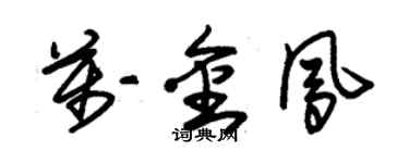 朱錫榮萬金鳳草書個性簽名怎么寫