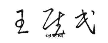 駱恆光王慰民草書個性簽名怎么寫