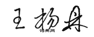 駱恆光王楊鼎草書個性簽名怎么寫
