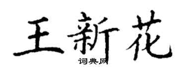 丁謙王新花楷書個性簽名怎么寫
