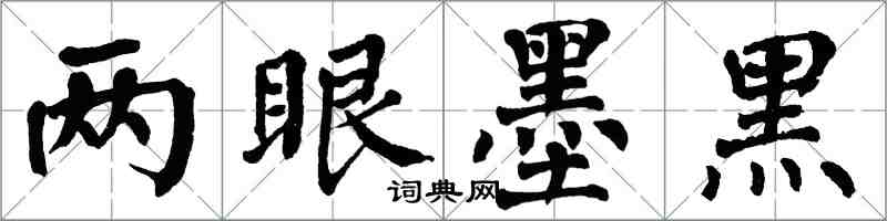 翁闓運兩眼墨黑楷書怎么寫