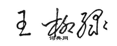 駱恆光王柳綠草書個性簽名怎么寫