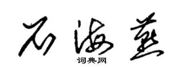 朱錫榮石海燕草書個性簽名怎么寫