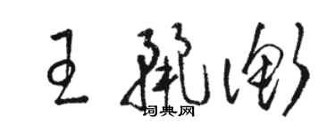 駱恆光王麗衡草書個性簽名怎么寫