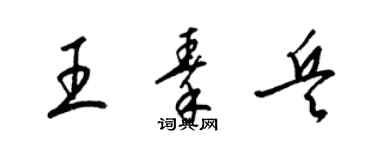 梁錦英王秦兵草書個性簽名怎么寫