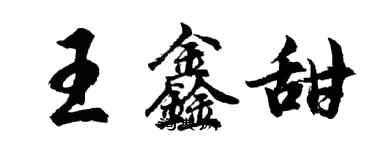 胡問遂王鑫甜行書個性簽名怎么寫