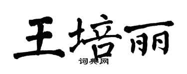 翁闓運王培麗楷書個性簽名怎么寫
