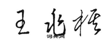 駱恆光王兆棋草書個性簽名怎么寫