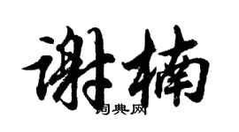 胡問遂謝楠行書個性簽名怎么寫