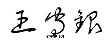 曾慶福王守銀草書個性簽名怎么寫