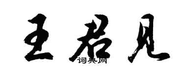 胡問遂王君見行書個性簽名怎么寫