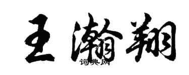 胡問遂王瀚翔行書個性簽名怎么寫