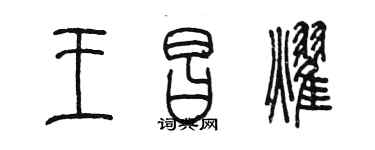 陳墨王昌耀篆書個性簽名怎么寫